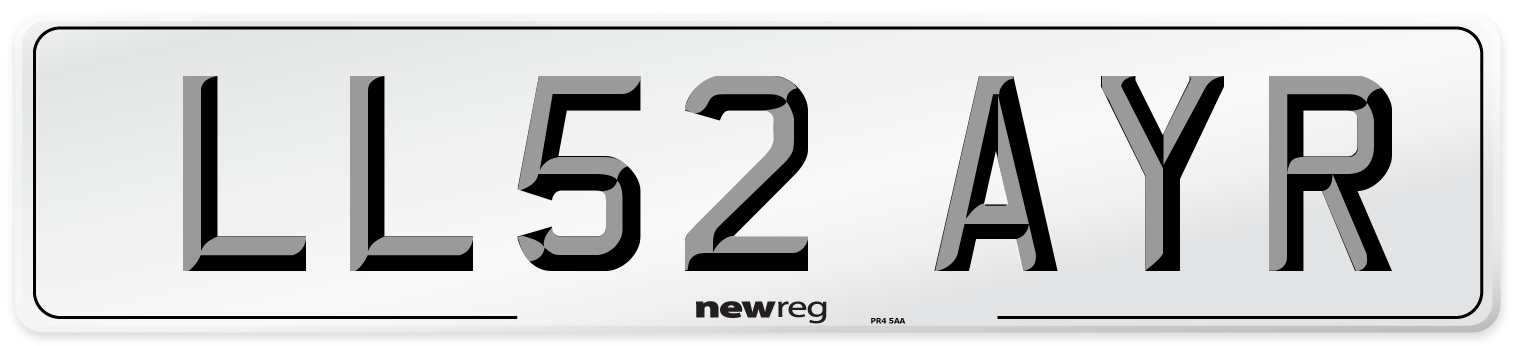 LL52 AYR Number Plate from New Reg